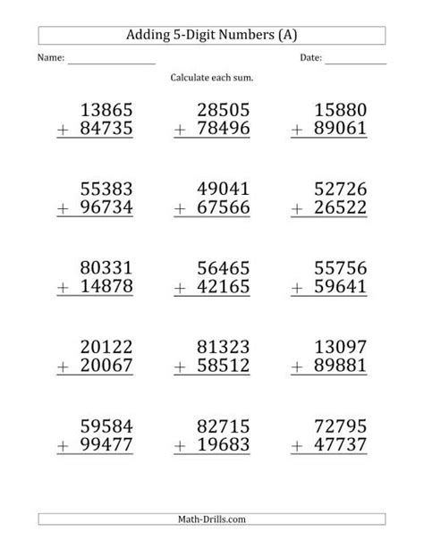 five digit addition|Addition with 5 Digit Numbers (Teacher.